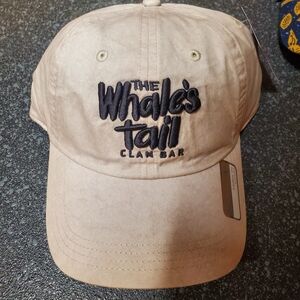 The Whale's Tail Clam Bar Tan Logo Baseball Cap (UNISEX)